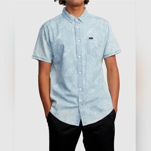 RVCA Hastings Floral Short Sleeve Shirt for Men Hawaiian Tropical sz XL
